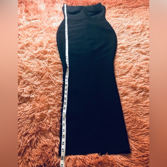 Layla Strapless Bodycon Maxi Bandage Dress in Black, Size M - Picture 8 of 14